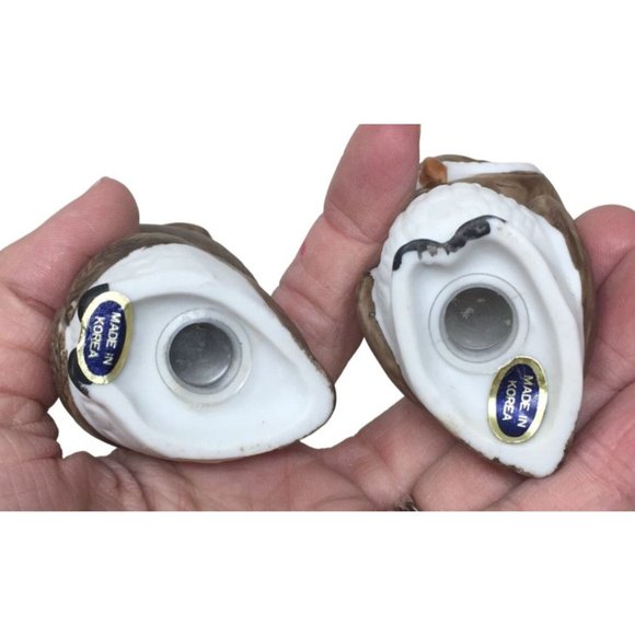 Cute Owl Salt and Pepper Shaker Set - Big eyed Pair of Ceramic Shakers - Picture 2 of 7
